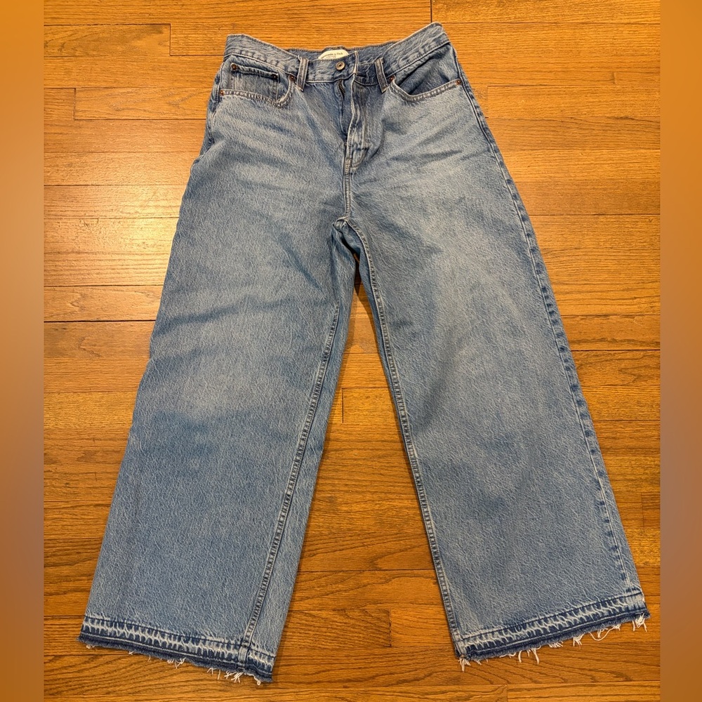 Abercrombie & Fitch Light Blue Wide Leg Jeans